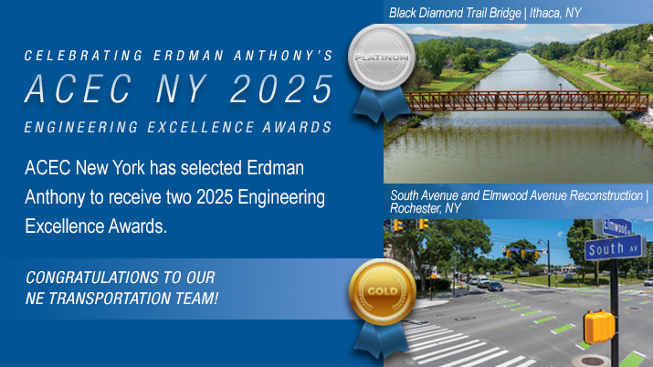 Erdman Anthony Projects Win ACEC New York Platinum and Gold Awards